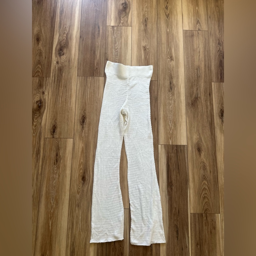 Free People Rosella Swit Pants Ivory size Large - Picture 7 of 7